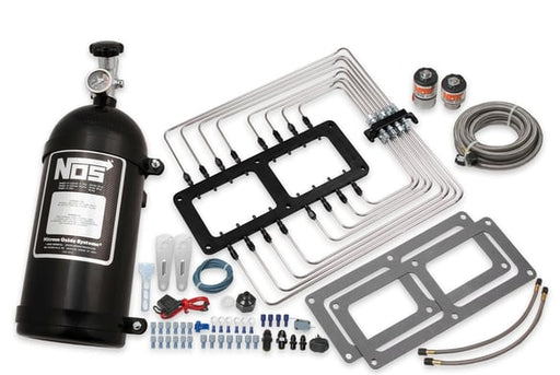 NOS Supercharger Wet Nitrous System, Black Plate & Plumbing, Black 10 lb Bottle 02520BNOS NOS Autoparts