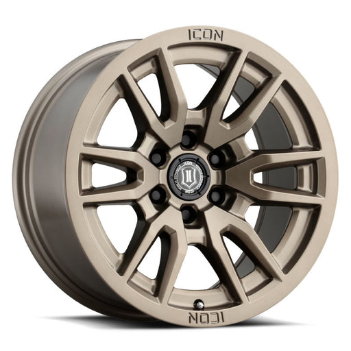 ICON Vector 6 17x8.5 6x135 6mm Offset 5in BS 87.1mm Bore Bronze Wheel ICON Wheels - Cast