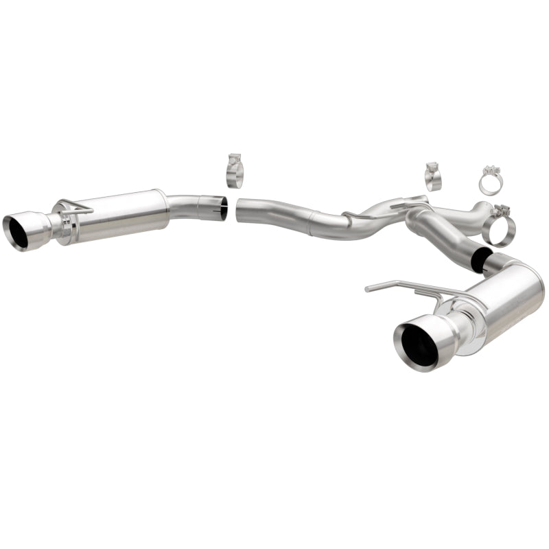 MagnaFlow Axle Back, SS, 3in, Competition, Dual Split Polished 4.5in Tip 2015 Ford Mustang GT V8 5.0 Magnaflow Axle Back