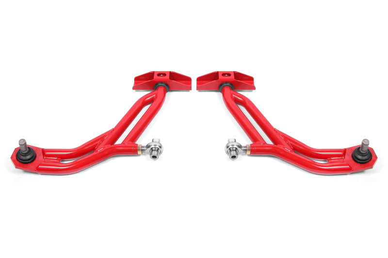 BMR 10-14 Ford Mustang Adj. Lower A-Arms Delrin/Rod End w/ 19mm STD. Ball Joint - Red BMR Suspension Control Arms