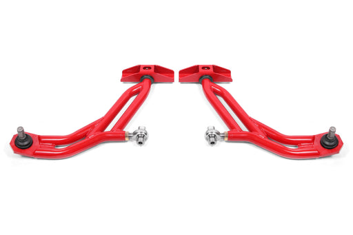 BMR 10-14 Ford Mustang Adj. Lower A-Arms Delrin/Rod End w/ 19mm STD. Ball Joint - Red BMR Suspension Control Arms