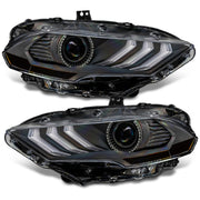Oracle Lighting 18-23 Ford Mustang Dynamic ColorSHIFT LED Headlights - Black Series ORACLE Lighting Headlights