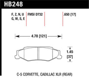 Hawk 97-06 Corvette (incl C5 Z06) HP+ Street Rear Brake Pads Hawk Performance Brake Pads - Performance