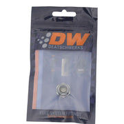 DeatschWerks 6AN ORB Male Plug Fitting with 1/8in NPT Gauge Port - Anodized DW Titanium DeatschWerks Fittings