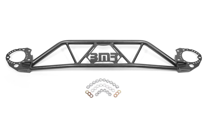 BMR 15-20 Ford Mustang Front Twin Tube Design Strut Tower Brace - Black Hammertone BMR Suspension Strut Bars