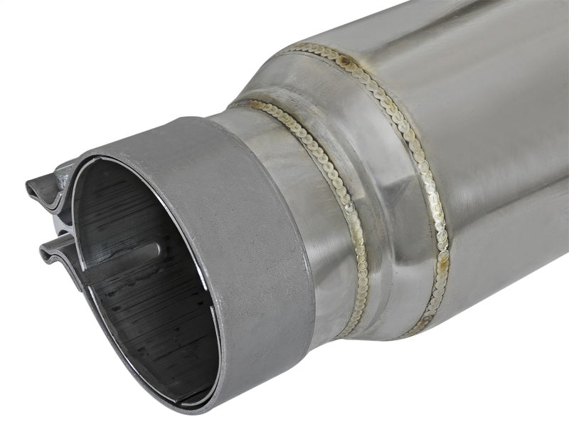 aFe MACH Force-Xp 409 SS Resonator 3in. Inlet/Outlet / 4in. Diameter / 12in. Body / 16in. Length aFe X Pipes