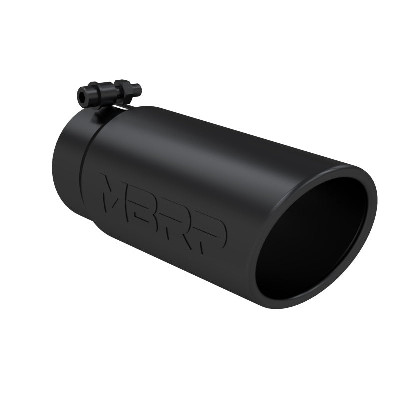MBRP Universal Tip 4 O.D. Angled Rolled End 3.5 inlet 10 length- Black Finish MBRP Tips
