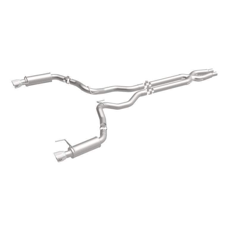 MagnaFlow Cat Back, SS, 3in, Competition, Dual Split Polished 4.5in Tips 2015 Ford Mustang GT V8 5.0 Magnaflow Catback