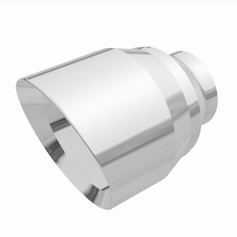 MagnaFlow Tip Stainless Double Wall Round Single Outlet Polished 4.5in DIA 2.5in Inlet 5.75in Length Magnaflow Tips