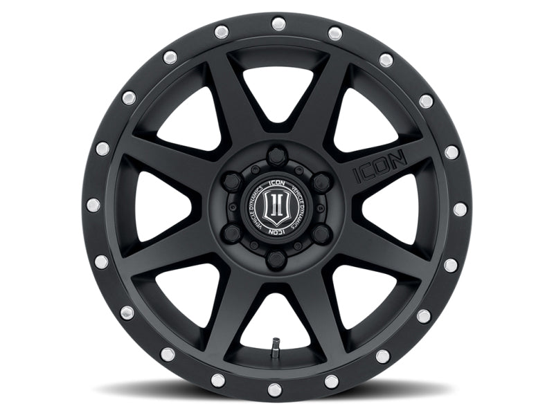 ICON Rebound 18x9 6x135 6mm Offset 5.25in BS 87.1mm Bore Satin Black Wheel ICON Wheels - Cast