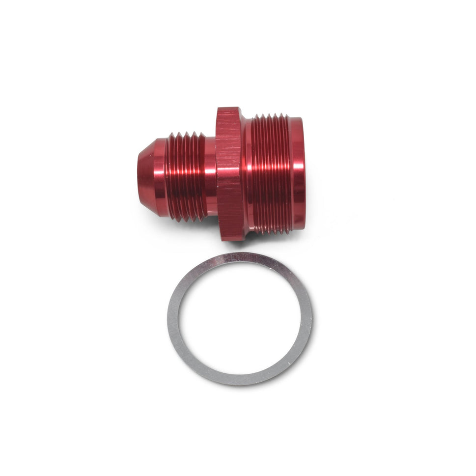 1"-20 X -8 An Male Flare Quadrajet Carb Adapter Fitting With Red Finish