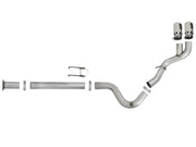 aFe Rebel XD 4in SS Down-Pipe Back Exhaust w/Dual Polished Tips 17-18 Ford Diesel Trucks V8-6.7L(td) aFe DPF Back