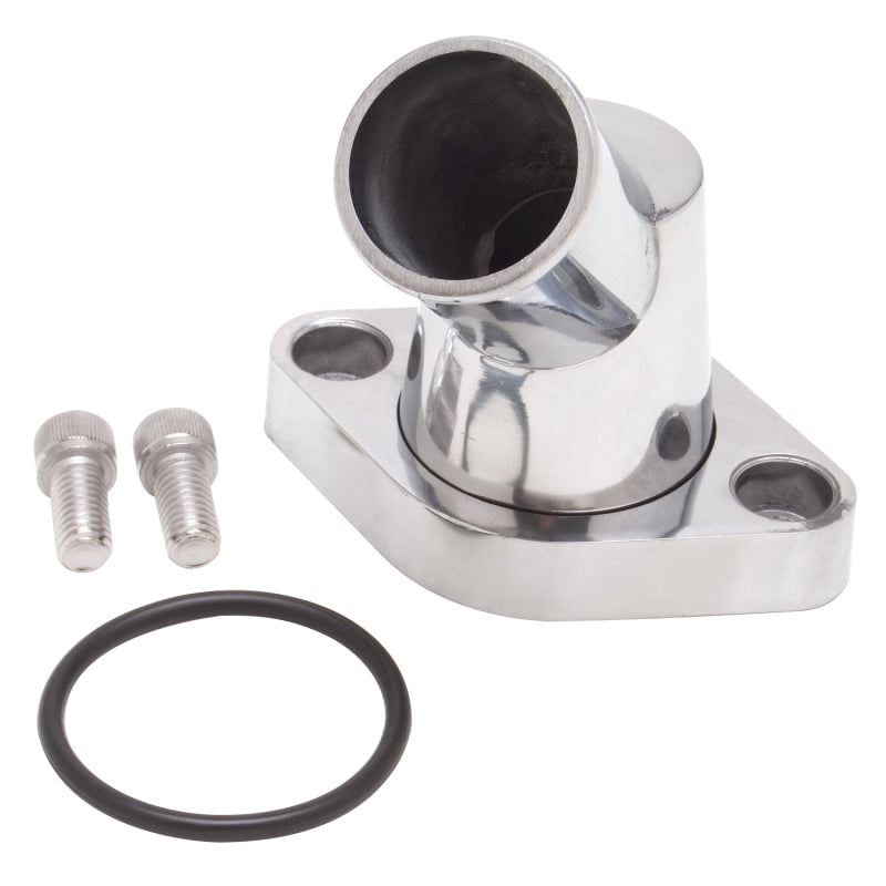 Edelbrock Waterneck SBC/BBC 45-Degree Two-Piece Cast Swivel Polished Edelbrock Hardware Kits - Other