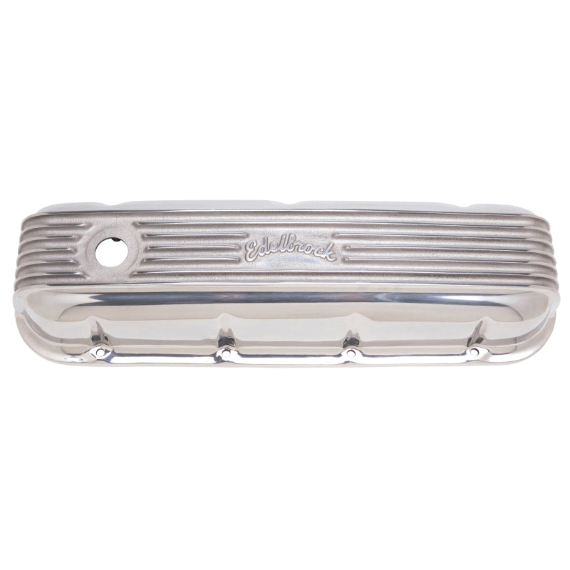 Edelbrock Valve Cover Classic Series Chevrolet 1965 and Later 396-502 V8 Polshed Edelbrock Valve Covers