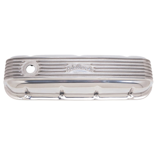 Edelbrock Valve Cover Classic Series Chevrolet 1965 and Later 396-502 V8 Polshed Edelbrock Valve Covers