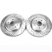 Power Stop 06-13 Chevrolet Corvette Rear Evolution Drilled & Slotted Rotors - Pair PowerStop Brake Rotors - Slot & Drilled