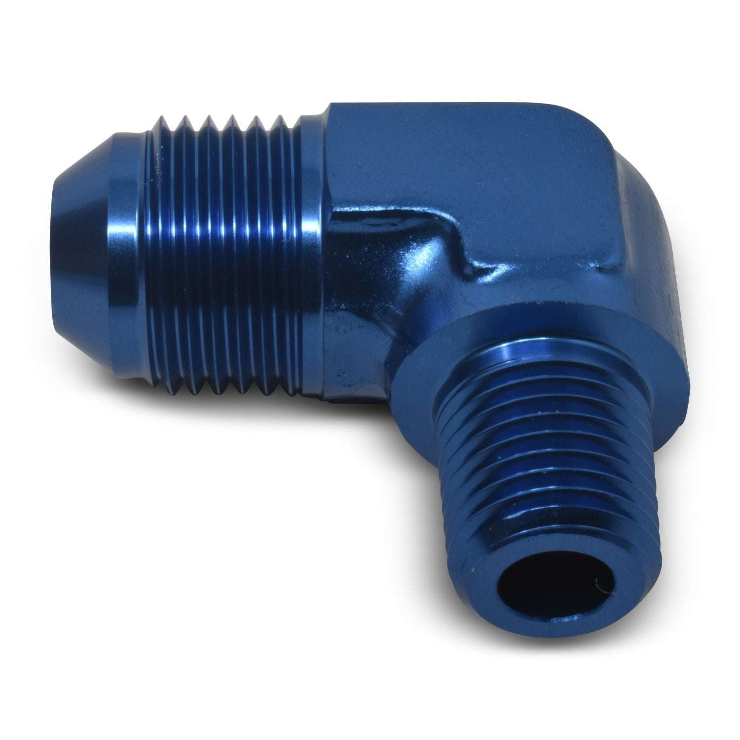 10AN 90 Degree Flare To 1/2" Pipe Adapter Fitting With Blue Finish