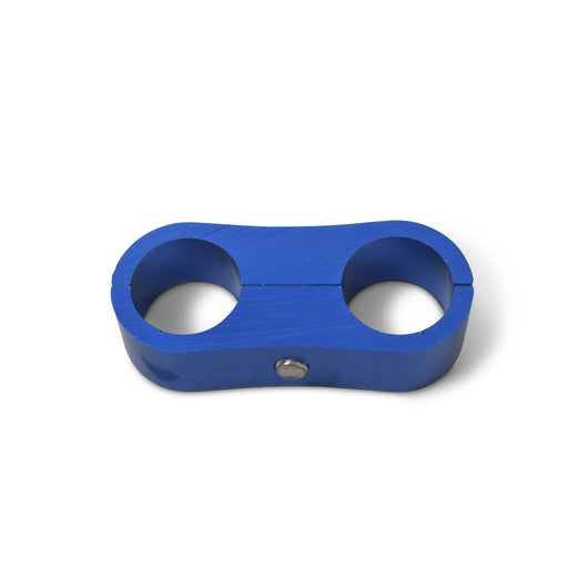 10AN Aluminum Hose Separator For Two 10AN Size Tubing With Blue Finish - Pair RUSSELL Autoparts