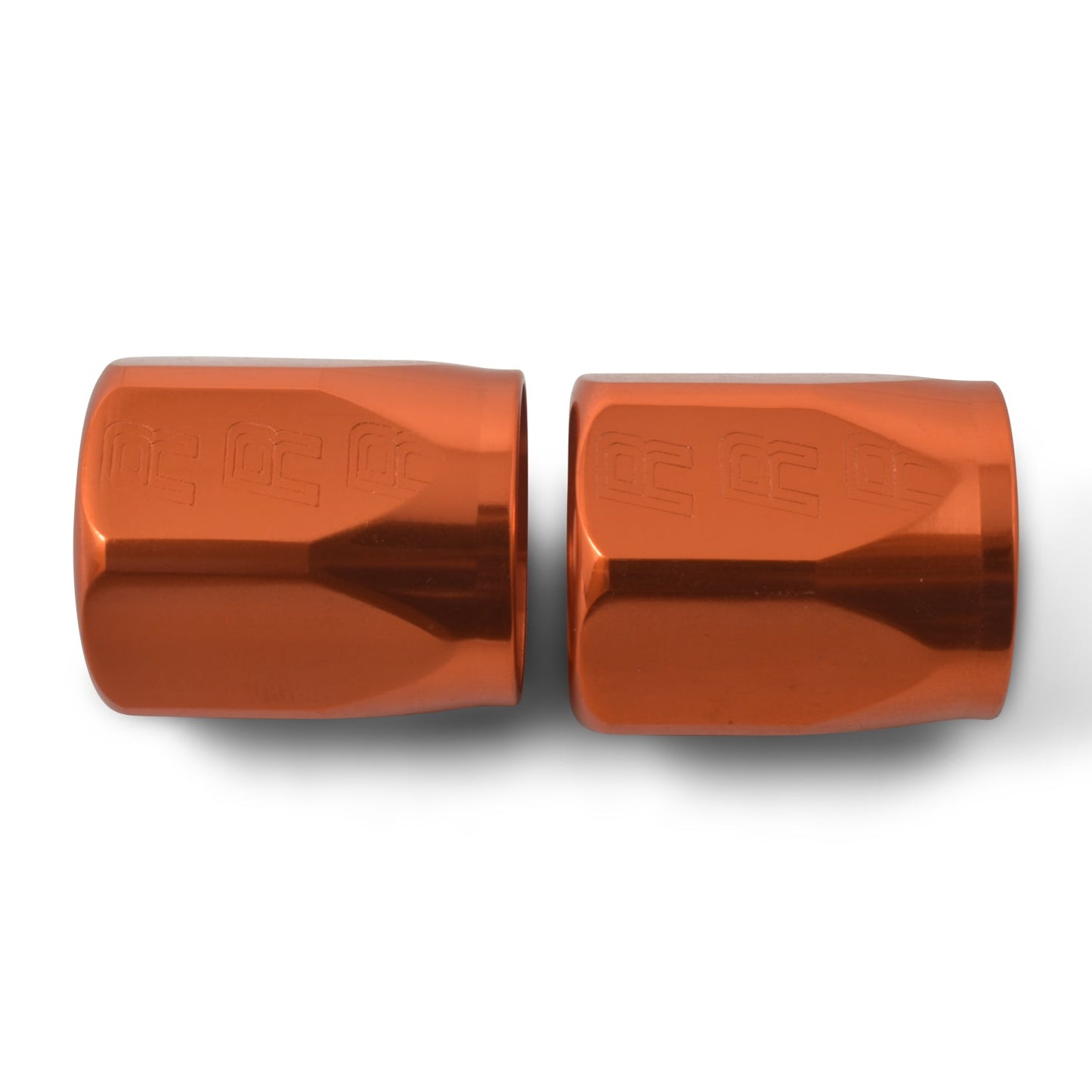 10AN Hose End Socket With Orange Anodized Finish - Pair RUSSELL Autoparts