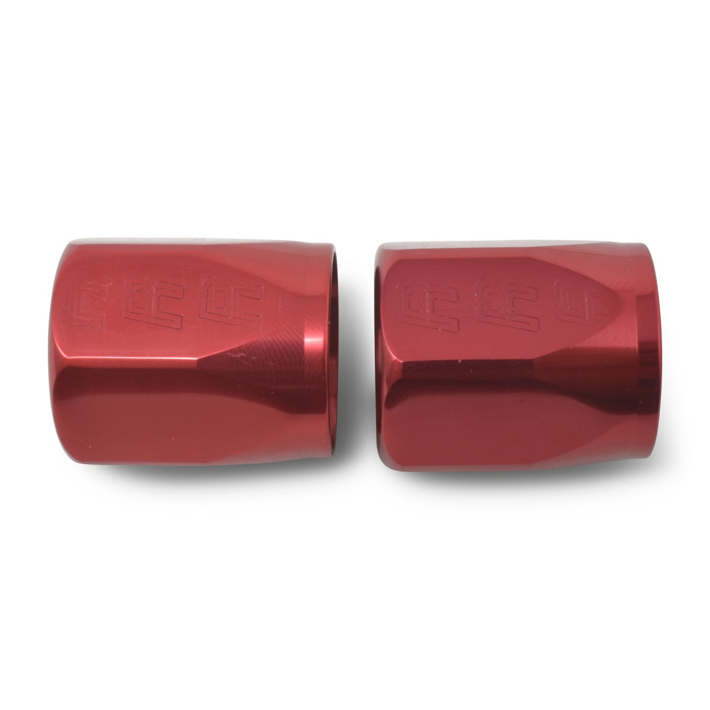 10AN Hose End Socket With Red Anodized Finish - Pair RUSSELL Autoparts