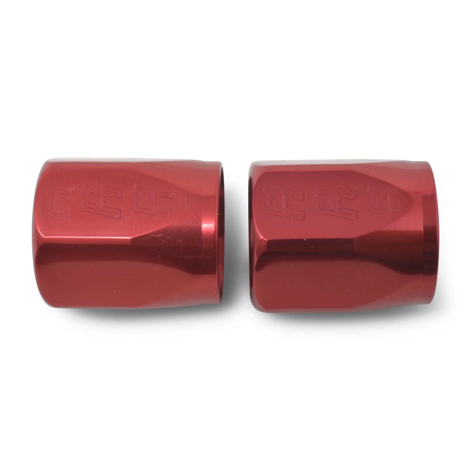 10AN Hose End Socket With Red Anodized Finish - Pair