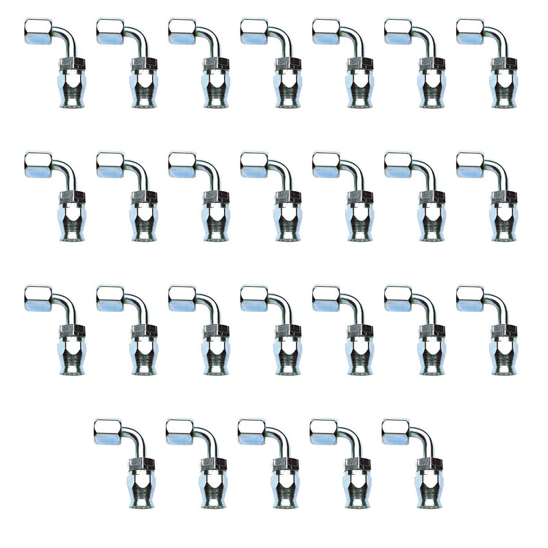 10AN PowerFlex 90 Degree Hose End With Endura Finish - 25 Pack RUSSELL Autoparts