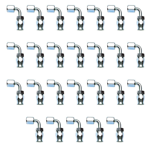 10AN PowerFlex 90 Degree Hose End With Endura Finish - 25 Pack RUSSELL Autoparts