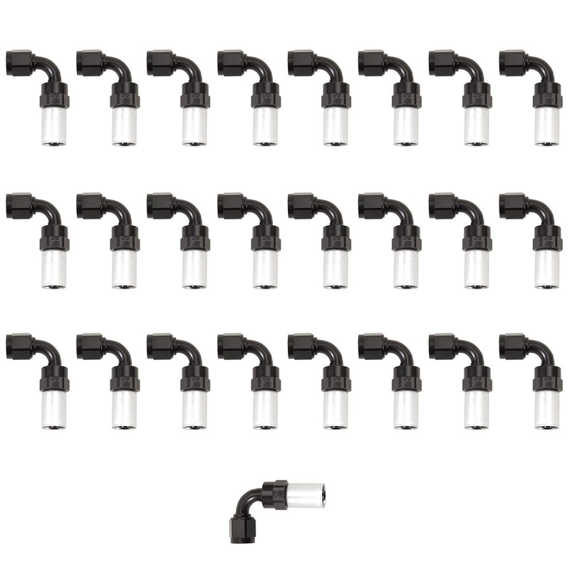 10AN ProClassic Crimp 90 Degree Hose End - 25 Pack RUSSELL Autoparts