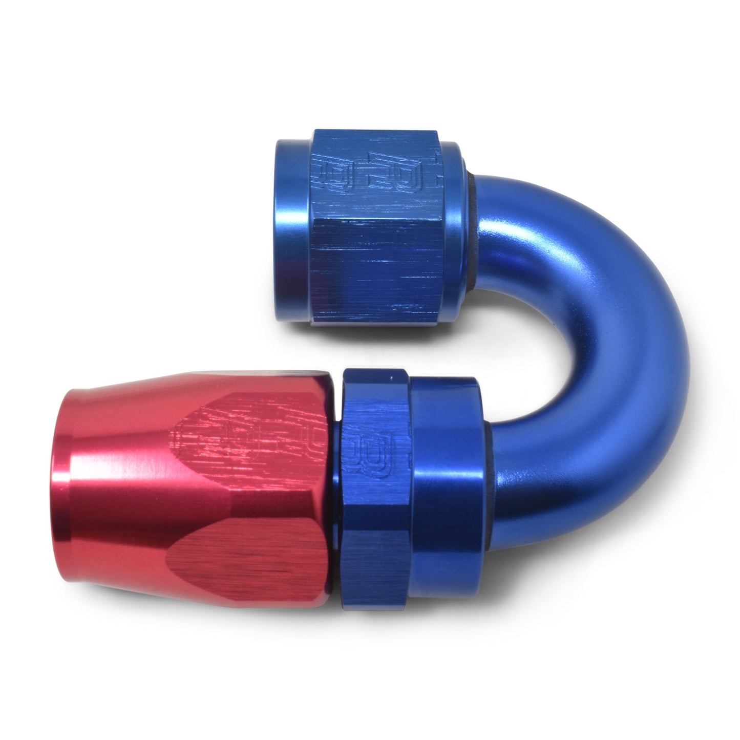 10AN ProClassic Swivel 180 Degree Tight Radius Hose End, Red/Blue Finish RUSSELL Autoparts