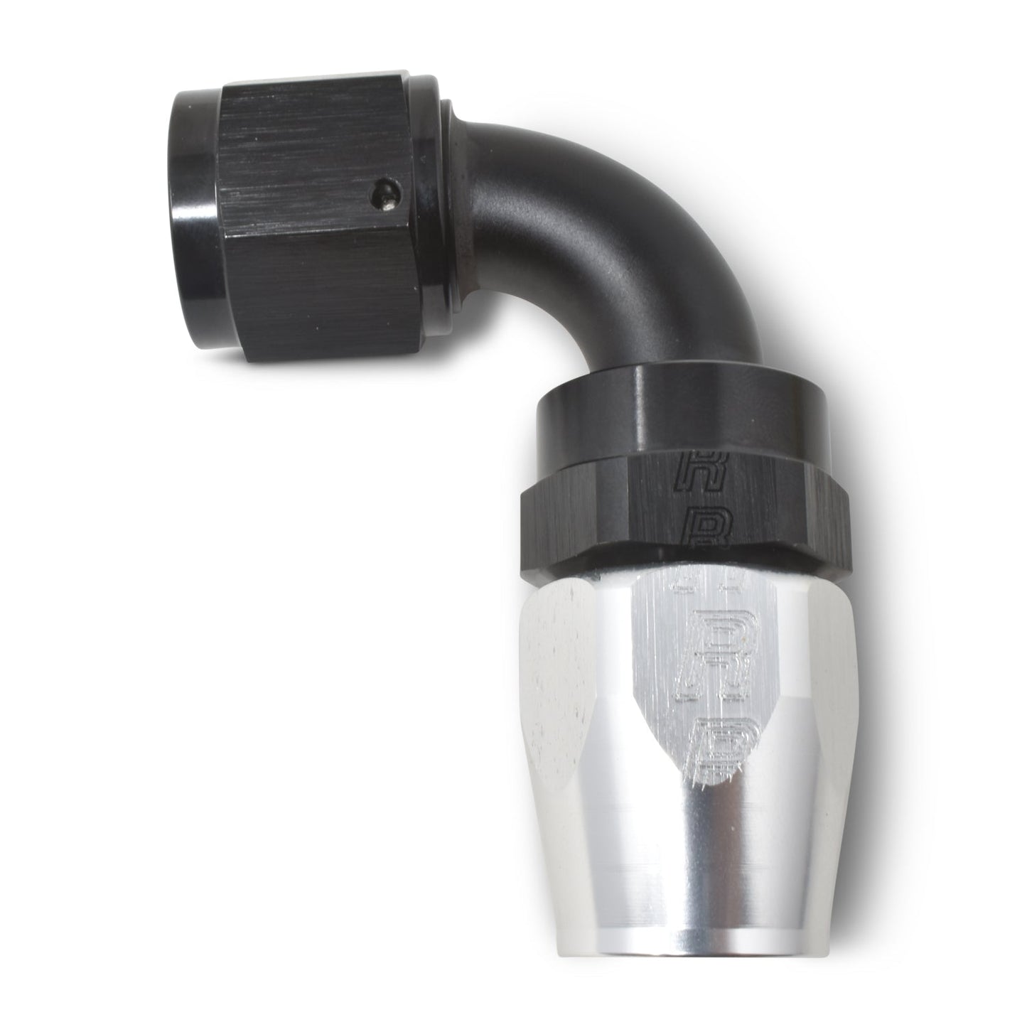 10AN ProClassic Swivel 90 Degree Hose End With Black/Silver Finish RUSSELL Autoparts
