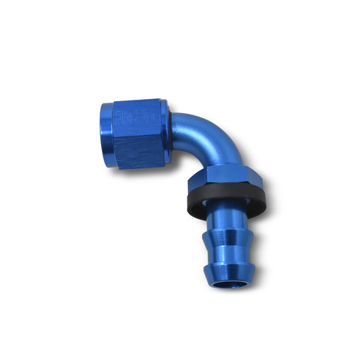 10AN Twist-Lok 90 Degree Hose Ends With Blue Finish RUSSELL Autoparts