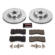 Power Stop 15-22 Ford Mustang Front Z23 Evolution Brake Kit PowerStop Brake Rotors - Slot & Drilled