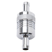 Edelbrock Fuel Filter Aluminum 3In X 01/ 1/8In 3/8In Inlet/Outlet Chrome Edelbrock Fuel Filters