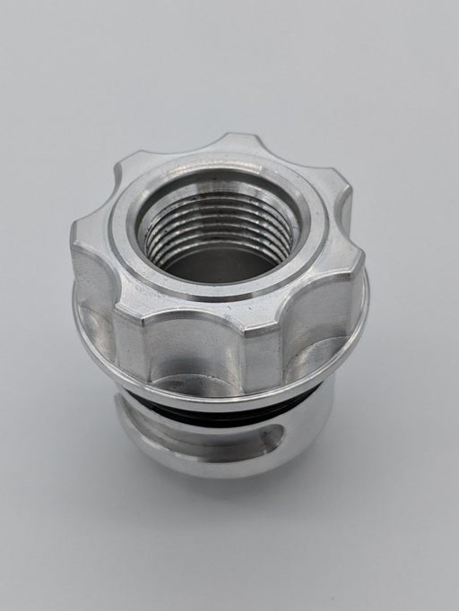 Granatelli GM LS/LT / Ford Coyote -10AN ORB Female Threaded Insert Vented Oil Fill Cap - Natural Granatelli Motor Sports Oil Caps