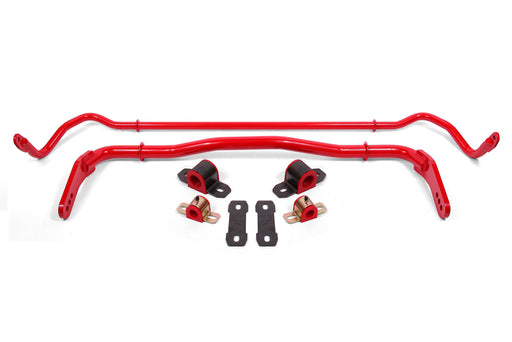 BMR 08-19 Dodge Challenger Front/Rear Hollow 38mm/25mm Sway Bar Kit w/ Bushings - Red BMR Suspension Sway Bars