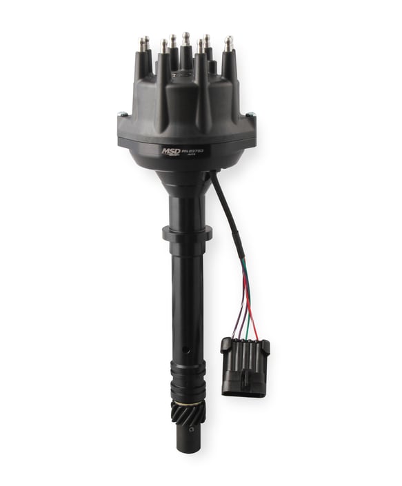 Black Chevy Small / Big Block Dual Sync Distributor 23753 MSD Autoparts