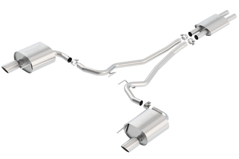 Borla Cat Back 15-17 Ford Mustang 3.7L V6 MT/AT 2.25in Pipe 4in Single Round Rolled Tips Borla Catback
