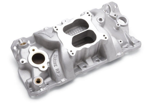 Edelbrock Manifold SBC 23-Degree Marine RPM 1987-1995 w/ Brass Edelbrock Intake Manifolds