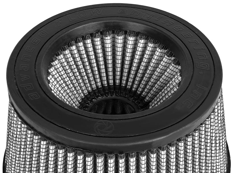aFe MagnumFLOW Dry S Air Filter 5in. F x 5-3/4in. B x 4-1/2in. T (INV) x 3-1/2in. H aFe Air Filters - Universal Fit