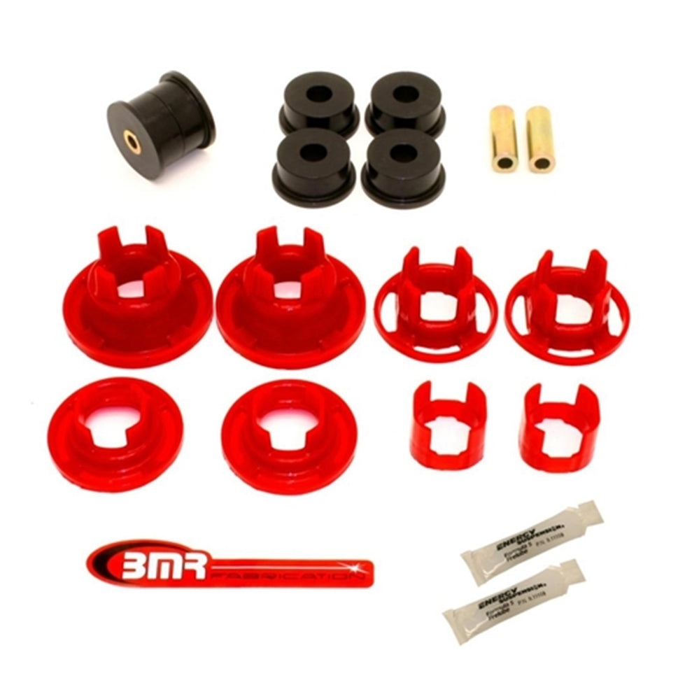 BMR 10-11 5th Gen Camaro Street Version Rear Cradle Bushing Kit (BK001 BK016) - Black/Red BK020