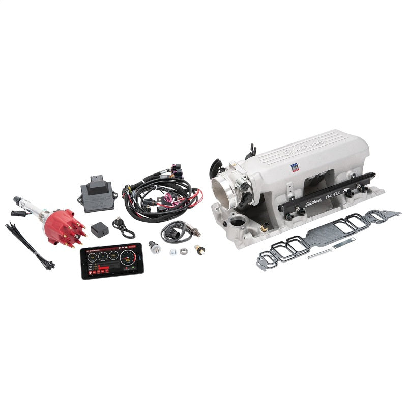 Edelbrock Pro Flo 4 XT EFI System Seq Port BBC Rect Port Std Deck 625 Max HP 35lb/hr Satin Finish Edelbrock Fuel Injection Control Modules
