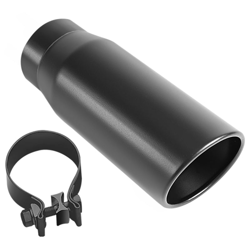 MagnaFlow Tip Stainless Black Coated Single Double Round Single Outlet 5in Dia 4in Inlet 13in L Magnaflow Catalytic Converter Universal