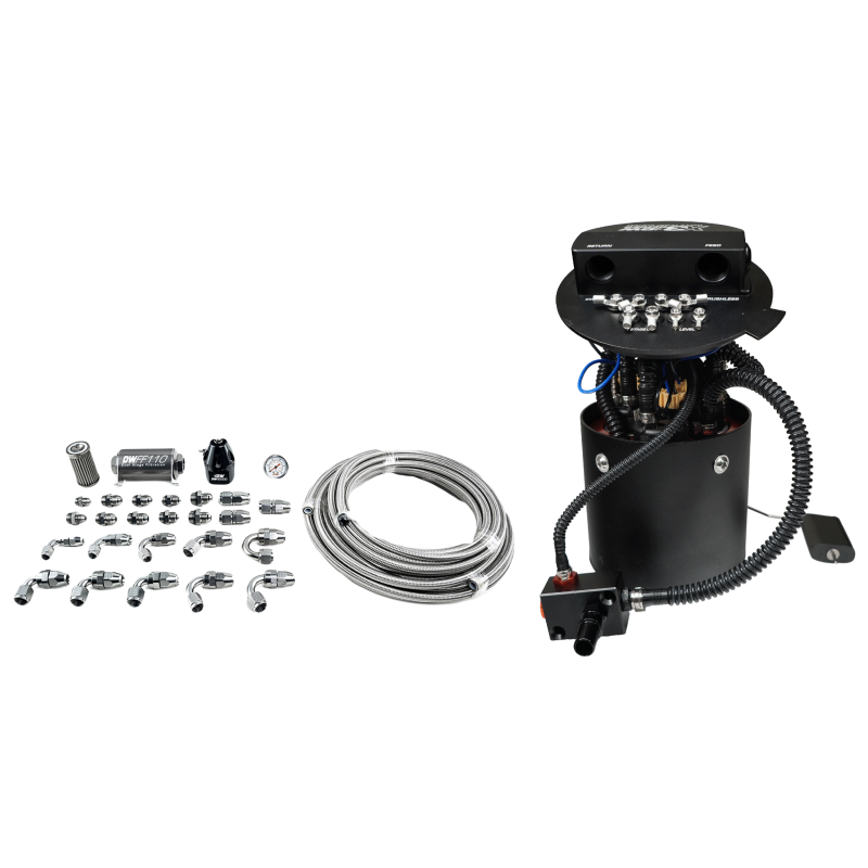 DeatschWerks X3 Series Fuel Pump Module w/ Triple DW400 Pumps/PTFE Plumbing Kit 11-24 Ford Mustang DeatschWerks Fuel Pumps