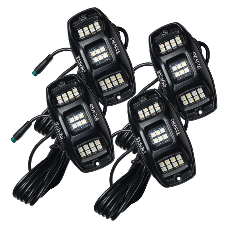 Oracle Underbody RGB+W Wheel Well Rock Light Kit - 4 PCS - ColorSHIFT ORACLE Lighting Light Bars & Cubes