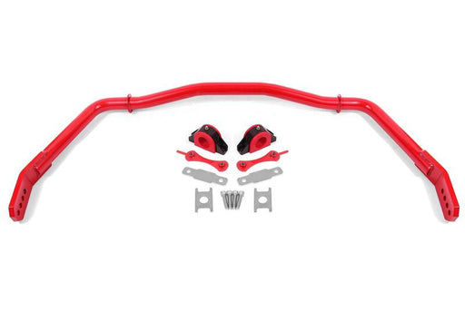 BMR 05-14 Ford Mustang Front Hollow 38mm Sway Bar Kit w/ Bushings - Red BMR Suspension Sway Bars