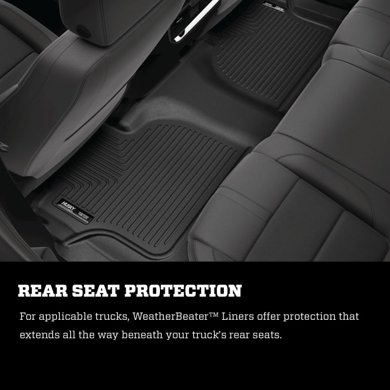 Husky Liners 16-17 Chevy Camaro WeatherBeater Front and Second Row Black Floor Liners Husky Liners Floor Mats - Rubber