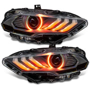 Oracle Lighting 18-23 Ford Mustang Dynamic ColorSHIFT LED Headlights - Black Series ORACLE Lighting Headlights