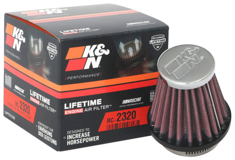 K&N Universal Air Filter 1-13/16in FLG / 3in Bottom / 2in Top / 3in Height K&N Engineering Air Filters - Universal Fit