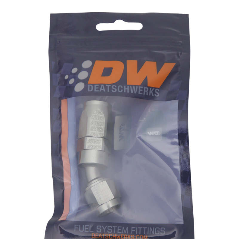 DeatschWerks 6AN Female Swivel 30-Degree Hose End CPE - Anodized Titanium DeatschWerks Fittings