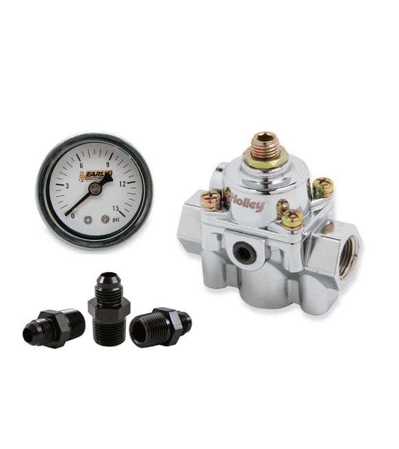 Die Cast By Pass Style Carbureted Fuel Pressure Regulator Kit VK060186 HOLLEY Autoparts
